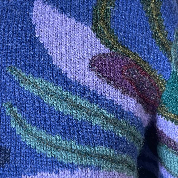 Alpacas Best 100% Baby Alpaca Sweater Small S Handmade Art To Wear Round Neck - Picture 9 of 16